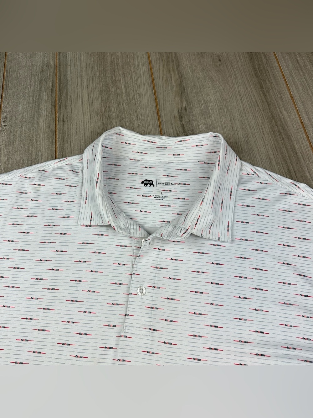 Onward Reserve Performance Polo Shirt Mens XXL Golf All Over Print Parrish White